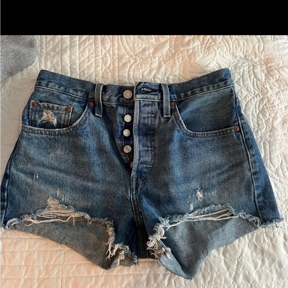 Levi’s 501 Original High Waisted Cut Off Denim Women's Shorts